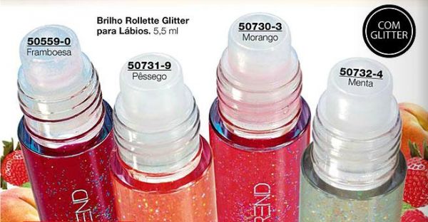 Brilho Rollette Glitter para Lábios. 5,5ml